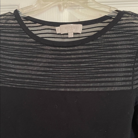 Elegant Black Mesh Sleeve Dress - Picture 2 of 4